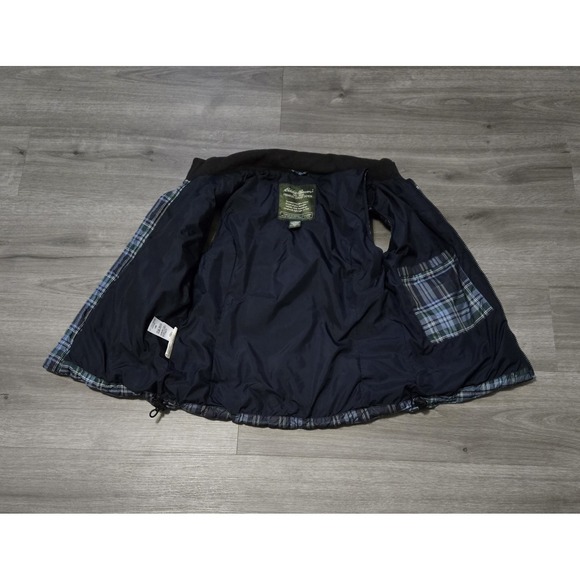 Eddie Bauer Premium Goose Down Puffer Vest Full Zip Womens Small Plaid Quilted - Picture 4 of 11